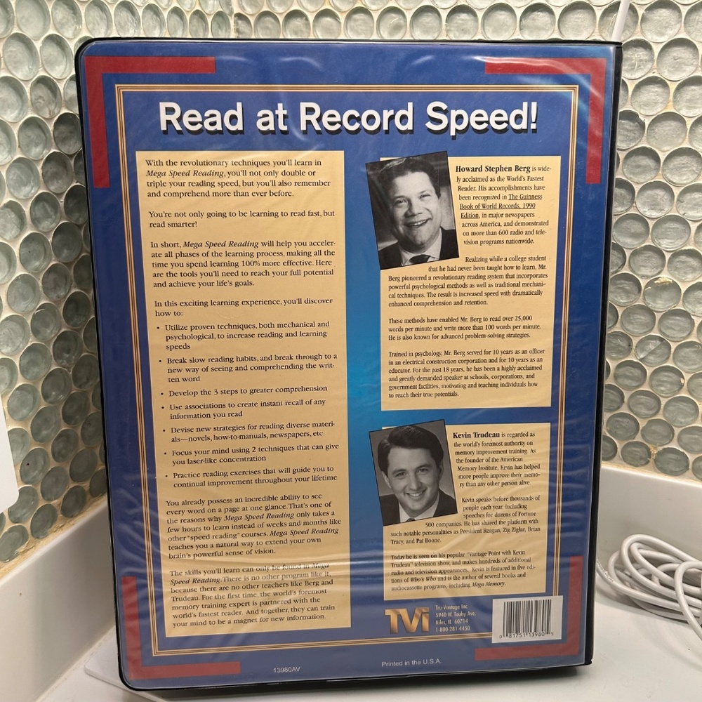 Vintage Mega Speed Reading 4 Hour Program By Howard Stephen Berg & Kevin Trudeau - Picture 3 of 8